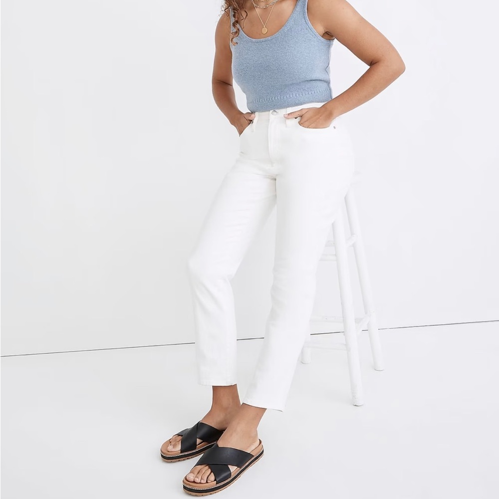 Madewell The Curvy Perfect Vintage Jean in White Size 31x26 #759